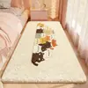Alfombra de Piso Peluda Linda Dibujos Animados Mesita de Noche Nuevo Cachemir Imitación Habitación Ventana Saliente Alfombra de Tira Habitación Habitación Infantil Sala de Estar Peluche Linda