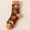 Calcetines de Coral Fleece que no sueltan pelusa para Mujer, Calcetines para Mujer de Terciopelo Medio sin Bordar de Turquía, Calcetines Gruesos Cálidos de Medio Tobillo para Dormir