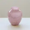 Florero de Vidrio Rosa Medio Nórdico Flores Cubo de Tulipán Florero Alto Valor de Color Péndulo Ornamental de Flores para Decoración de Sala de Estar