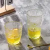 Vaso de Vidrio de Color Gradiente de Alta Apariencia Estilo Ins con Patrón de Glaciar Colorido, Vaso de Whisky Creativo de Moda