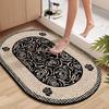 Tapete de Piso Absorbente para Baño, Tapete de Puerta de Barro Diatómico para Puerta de Baño, Tapete Antideslizante para Pies para Inodoro de Baño, Alfombra de Baño