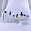 Botella Transparente para Aceite Esencial 20ml Botella de Vidrio Dispensadora 30ml Botella Gotero 5ml Gotero de Muestra Botella de Esencia Fábrica