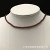 Collar de Moda Simple Transfronterizo Bola de Cristal Multifacética Cristal Rojo Negro Azul Blanco Morado Mayoreo