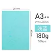 Papel de cubierta para encuadernación de 180 g A4/A3++ papel de textura de cuero liso, azul claro, verde claro, cubierta de documento de color