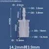 Conector de Plástico Reductor Grueso en T Recto a Través de Manguera Tubería de Agua Tubería de Aire Adaptador Conector Junta de Púa