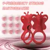 Anillo Melos Butterfly para Hombres con Bloqueo de Semen Vibratorio Dos en Uno Experiencia de Doble Clímax Masajeador Retardante de Larga Duración Amigable con la Piel