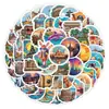 50 Adesivos de Grafite de Viagem Europeia para Copo d'Água, Computador, Celular, Adesivos Decorativos à Prova d'Água, Adesivos Criativos de Viagem, Atacado