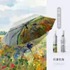 Guarda-chuva Dobrável Totalmente Automático Prata Plástico Protetor Solar Anti-UV Guarda-chuva de Sol Feminino Protetor Solar Chuva ou Sol Guarda-chuva Atacado Japão e Coreia do Sul