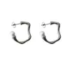 Pendientes de perlas torcidas geométricas retro francesas S925 con temperamento de aguja de plata, pendientes ligeros de lujo de alta calidad, joyería al por mayor para mujeres