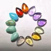 Amatista Natural, Citrino, Granate Rojo, Labradorita, Turquesa Azul, Turquesa Verde, Forma de Pera Pequeña 2*3 mm Respaldo Plano Superficie Lisa