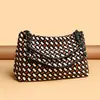 Bolso de comercio exterior para mujer 2026 nuevo bolso de mano tejido vintage bolso de hombro para viaje casual para mujer bolso cesta para axila