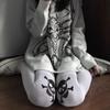 Meias Longas até o Joelho Estilo Gótico Punk Estampadas Y2K Menina Apimentada Doce Cool Emagrecedoras Elásticas Meias de Cano Alto Meias de Caveira