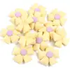 Lindo pasador de tela de algodón tridimensional con forma de flor de cinco pétalos, accesorios de cordón, material para ropa, zapatos y sombreros DIY, bolsa, bolsa