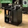 Juego de Mesa de Té Nuevo Estilo Chino Móvil para Uso Doméstico, Adecuado para Balcón, Completo con Gabinete de Té y Mesa de Té Pequeña para Oficina