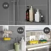 Estante de Jabón de Acero Inoxidable sin Taladro Personalizado para Baño Ventosa Drenaje Caja de Jabón de Pared Grande