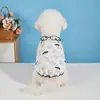 Saia Plissada Bolha, uma Saia com Suspensório para Pet para Primavera e Verão, Vestido Princesa Macio com Estampas de Desenhos Animados Fofos, Roupa Fina