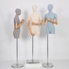 Tienda de ropa modelo de lino de bambú accesorios muñeca de medio cuerpo estilo coreano maniquí maniquí de plomo soporte para modelo soporte para exhibición en ventana