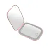 Espejo de Maquillaje LED Portátil con Luz para Viaje, Mini Espejo de Mano, Espejo Plegable de Doble Cara con Luz LED de Relleno
