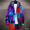 Cruce de Fronteras Nuevo Modelo Temu Independiente 3D Digital Libre de Riesgos para Hombre Holgado con Cremallera Sudadera Cardigan Chaqueta de Algodón DIY desde Imágenes