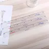 Nueva regla de plástico creativa coreana regla transparente regla para papelería de estudiante Suministros de dibujo de oficina 30 cm lote de fábrica