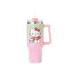 Taza Térmica Popular de Diamantes con Pegamento de Amazon Acero Inoxidable Diamante 40oz Taza de Coche con Asa Paja de Acero Inoxidable Taza Térmica