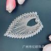 Metal galvanizado vidro strass coração em forma de cristal corrente corrente DIY jóias terno vestido bolsa acessórios atacado