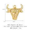 Chapado en Cobre Transfronterizo Oro de 14K Moda Versátil Metal Plegado Cabeza de Toro Estrella de Cinco Puntas Accesorio de Joyería DIY Colgante Collar