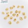 Hebilla lateral redonda de oro auténtico de 18 quilates con baño de cobre para collar y pulsera, hebilla de conexión, hebilla de bobina de posicionamiento, accesorios de joyería DIY