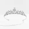 Corona de Novia Europea y Americana Corona de Diamante de Sentido Premium Nueva Banda para el Cabello de Boda Corona de Princesa de Pedrería Vestido de Novia