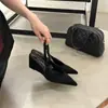 Zapatos de Salón de Punta Fina para Mujer, Nuevos Zapatos de Cuña Estilo Primavera 2026 para Combinar con Faldas, Zapatos de Mujer con Tira Trasera, Sandalias de Punta Cerrada, Tacones Altos