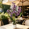27 orquídeas Phalaenopsis artificiales en un arreglo de bonsái falso para decoración de restaurantes y hoteles, plantas en maceta de flores artificiales creativas para decoración de escritorio de oficina, adornos de flores artificiales