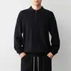 Ropa para Hombre Mo Mai Ke Suéter de Medio Cierre de Alta Inteligencia para Viajes al Trabajo Estilo Otoño 2026 Tejido de Punto de Canalé Vertical para Hombre 22331.