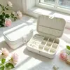 El más vendido en Europa y América, bolsa de almacenamiento de joyería de cuero estilo ins, caja organizadora de accesorios con múltiples compartimentos, caja de almacenamiento especial para collares, pulseras y pendientes
