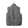 Correr al aire libre, resistente al agua, multibolsillos, cuello alto, estilo ropa de trabajo duradera, chaleco de algodón cálido, unisex. 13511