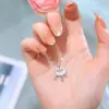 Colar S999 Prata Pura Ruyi Cadeado da Paz Feminino Joia Moda Versátil Estilo Chinês Pingente Padrão Nuvem Corrente da Clavícula