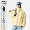 Nueva chaqueta acolchada básica de moda otoño/invierno con relleno del 90% de plumón, cuello alto, unisex, moderna, cálida y resistente al frío, disponible en estilos para parejas para hombre