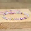 Pulsera de Cristal con Abalorios Facetados de 4 mm Tejida a Mano Ajustable Moda Transfronteriza Europea y Americana Joyería Estilo INS