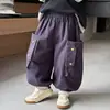 Pantalones de trabajo para niños, estilo primavera y otoño, elegantes pantalones tipo linterna, pantalones de algodón para niños, geniales y modernos para niños, pantalones jogger casuales de otoño