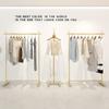 Estante de Exhibición para Tienda de Ropa Piso a Techo Tienda de Ropa para Mujer Colgador Dorado Estante Lateral para Colgar Ropa Estante de Exhibición Nakajima