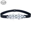 Cinturón de cristal para mujer, fino vestido de verano decorativo con incrustaciones de diamantes de imitación, cintura ajustada, elegante y a la moda.