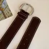 Novo Cinto Largo de Camurça Estilo Vintage com uma Vibração Retro Maillard, Acessório de Cinto de Couro Tendência e Fashion