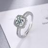 Anillo de diamante de circonio flash diseño nicho moda temperamento anillo transfronterizo anillo femenino suministro de joyería en vivo fábrica