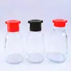 Suministro Botella de Salsa de Soja de Mesa 160ml Botella de Vinagre Tapa de Doble Boca Botella de Vidrio para Rellenar Salsa de Soja para Niños