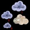 Molde de silicona para fondant de chocolate con forma de nube tridimensional, yeso de aromaterapia epoxi, tamaño lindo, molde de epoxi de nube blanca.