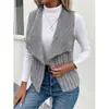 Chaleco Chaleco Chaqueta Casual Simple sin Mangas de Moda Otoño e Invierno Nuevo Transfronterizo Europeo y Americano Amazon para Mujer