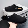 Sapatos Masculinos Boken 2026 Primavera e Outono Slip-On Sem Calcanhar Retrô Versátil Casual Escritório Confortável Sapatos Fechados Mules