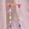 Ins Joyería de Oreja Nueva Europea y Americana Pendientes Creativos de Color con Pedrería Moda Elegante Largos Pendientes para Mujer en stock Mujer