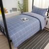 Algodão Três Peças Dormitório Estudantil Algodão Puro Seis Peças Cama Lençóis de Cama Capa de Edredom Cama Elástica Conjunto para Dormitório Compra em Grupo Atacado