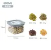 Cocina Transparente Almacenamiento Giratorio Sellado Tarro Grado Alimenticio Acero Inoxidable 304 Filtro para Cold Brew Yogurt Caja de Almacenamiento
