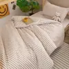 Juego de tres piezas para dormitorio individual color liso funda de edredón 150200 escuela residencial estudiantil cama litera sábana a cuadros ropa de cama para dormitorio